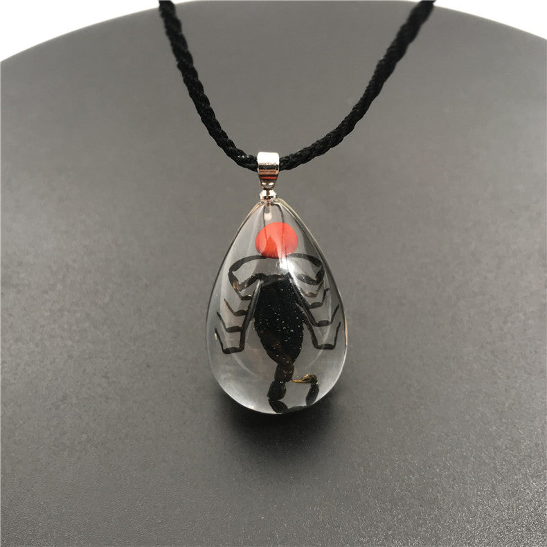 Wholesale 6pcs/pack Transparent Insect Resin Necklace